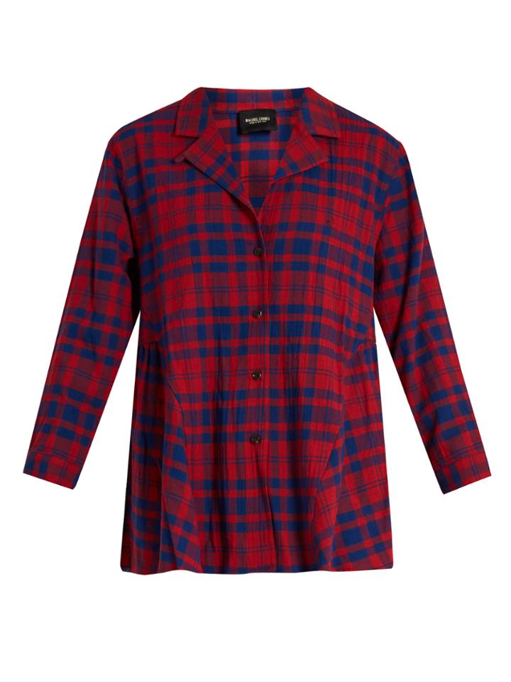 Rachel Comey Yuca Plaid-cotton Top