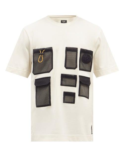 Fendi - Patch-pocket Cotton-jersey T-shirt - Mens - White