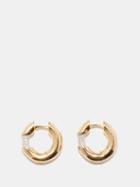 Otiumberg - Mini Crystal & 14kt Gold-vermeil Hoop Earrings - Womens - Gold Multi
