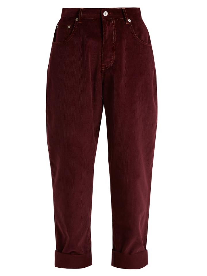 Miu Miu Mid-rise Cotton-corduroy Boyfriend Trousers