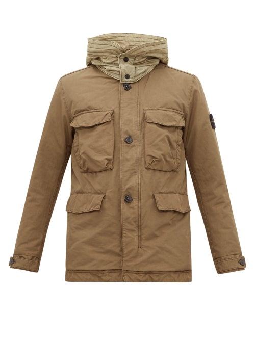Matchesfashion.com Stone Island - David Logo Patch Hooded Field Jacket - Mens - Dark Green