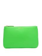 Matchesfashion.com Balenciaga - Ville Logo Stamped Leather Pouch - Womens - Green