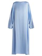 Matchesfashion.com The Row - Impey Silk Dress - Womens - Light Blue