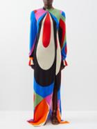 Pucci - Goccia-print Jersey Maxi Dress - Womens - Black Multi