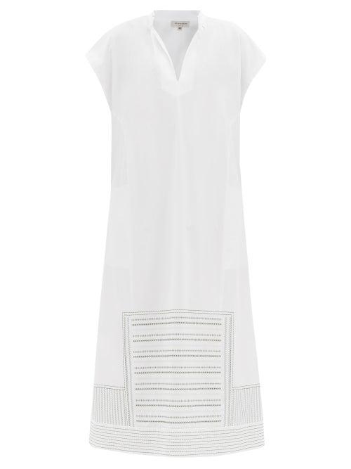 Ladies Beachwear Zeus + Dione - Episkopi Embroidered Cotton-blend Poplin Dress - Womens - White