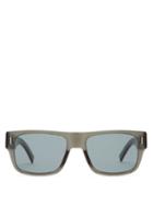 Matchesfashion.com Dior Homme Sunglasses - Diorfraction4 Rectangular Acetate Sunglasses - Mens - Green