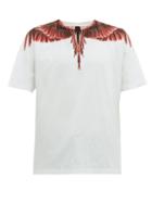 Matchesfashion.com Marcelo Burlon - Ghost Wings Print Cotton T Shirt - Mens - Red White