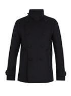 Wooyoungmi Funnel-collar Wool-blend Pea Coat