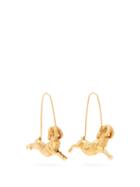 Matchesfashion.com Givenchy - Aries Zodiac Hoop Earrings - Womens - Gold