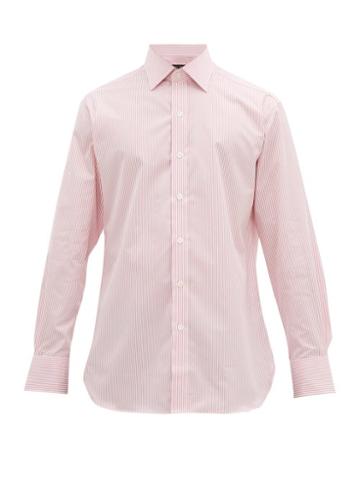 Matchesfashion.com Emma Willis - Striped Slim-fit Cotton Shirt - Mens - Pink