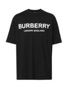 Mens Rtw Burberry - Letchford Logo-print Jersey T-shirt - Mens - Black