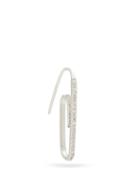 Matchesfashion.com Hillier Bartley - Swarovski Embellished Paperclip Single Earring - Womens - Silver