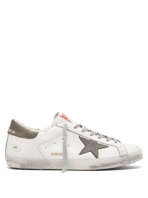 Matchesfashion.com Golden Goose - Super Star Low Top Leather Trainers - Mens - Grey White