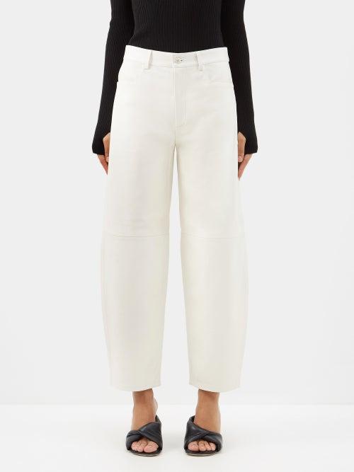 Wandler - Chamomile Barrel-leg Leather Trousers - Womens - White