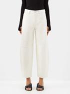 Wandler - Chamomile Barrel-leg Leather Trousers - Womens - White