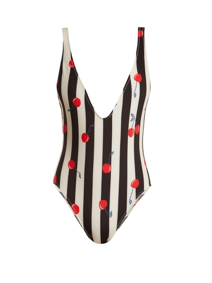Solid & Striped The Michelle Cherry-print Swimsuit