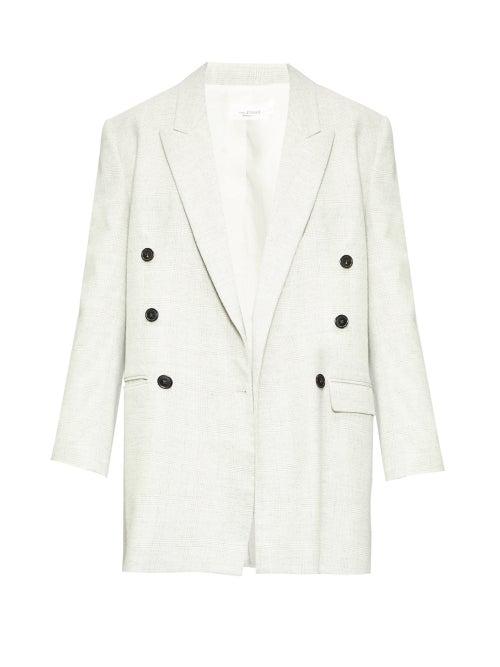 Matchesfashion.com Isabel Marant Toile - Eagen Oversized Double-breasted Blazer - Womens - Light Grey