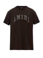 Matchesfashion.com Amiri - Logo Print Cotton T Shirt - Mens - Black