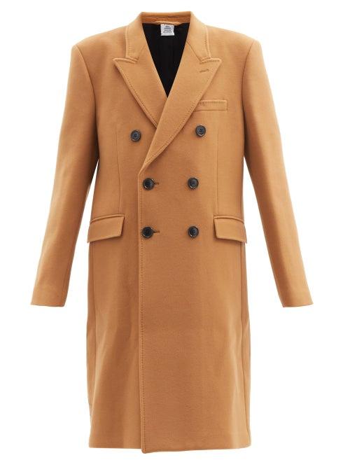 Matchesfashion.com Vetements - Double-breasted Wool-blend Coat - Womens - Camel