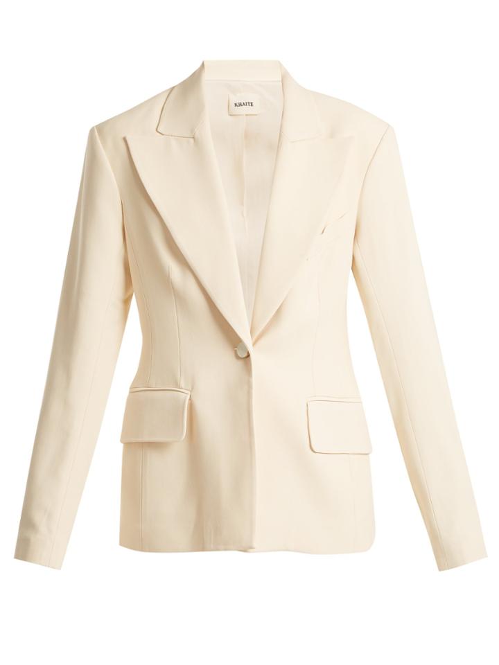 Khaite Sofia Peak-lapel Single-breasted Blazer