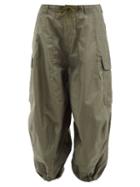 Needles - Drawstring-waist Cropped Cotton Cargo Trousers - Mens - Dark Green