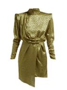 Matchesfashion.com Dundas - Gathered Fil Coup Chiffon Dress - Womens - Green