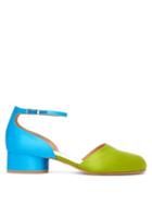 Matchesfashion.com Maison Margiela - Tabi Bi Colour Split Toe Pumps - Womens - Green Multi