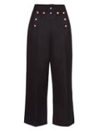 Marc Jacobs Embellished Wool And Silk-blend Sailor Trousers