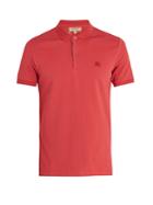 Burberry Logo-embroidered Cotton Polo Shirt