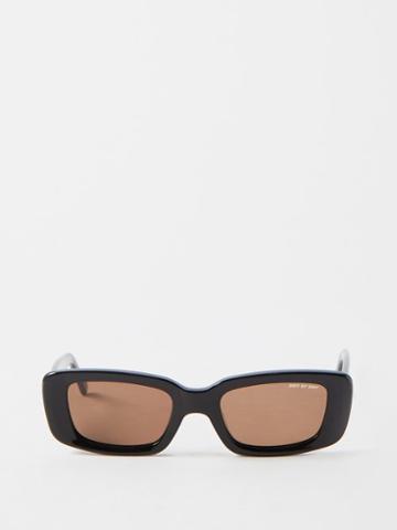 Dmy By Dmy - Preston Rectangular Acetate Sunglasses - Womens - Black