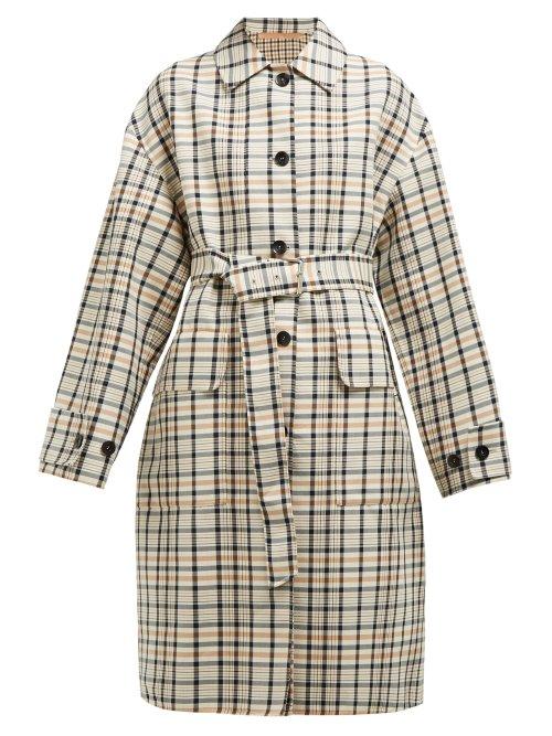 Matchesfashion.com Summa - Reversible Checked Cotton Blend Coat - Womens - Cream Multi