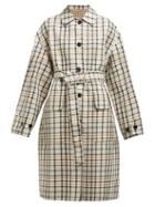 Matchesfashion.com Summa - Reversible Checked Cotton Blend Coat - Womens - Cream Multi