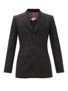 Matchesfashion.com Maison Margiela - Tack-stitched Single-breasted Wool-blend Suit - Mens - Black