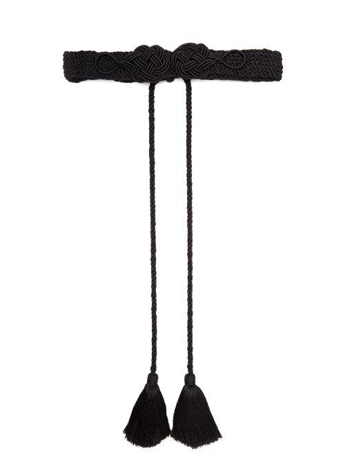 Matchesfashion.com Rebecca De Ravenel - Passementerie Cord Tassel Belt - Womens - Black