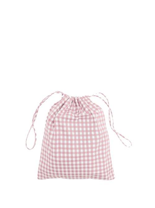 Matchesfashion.com Prada - Gingham Drawstring Wash Bag - Womens - Light Pink