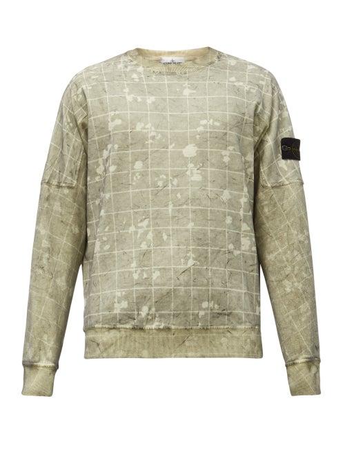 Matchesfashion.com Stone Island - Ghillie Camo Cotton-blend Jersey Sweatshirt - Mens - Yellow