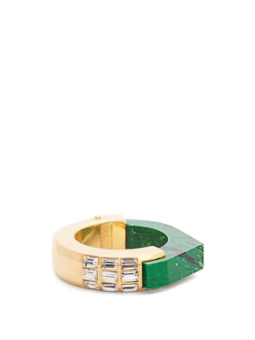 Cercle Amédée She Couldn't Take It Crystal And Malachite Ring