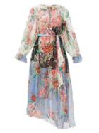Matchesfashion.com Zimmermann - Bellitude Floral-print Silk-chiffon Maxi Dress - Womens - Multi