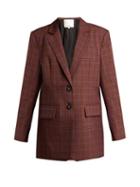 Matchesfashion.com Tibi - Checked Twill Blazer - Womens - Brown Multi