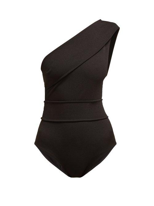 Matchesfashion.com Haight - Maria One Shoulder Swimsuit - Womens - Black