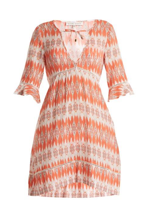 Matchesfashion.com Heidi Klein - Punta Del Este Cotton Voile Kaftan - Womens - Orange Print