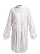Ann Demeulemeester Oversized Pleat-front Cotton Shirt