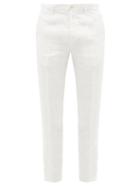 Mens Rtw 120% Lino - Pleated Linen Trousers - Mens - Beige