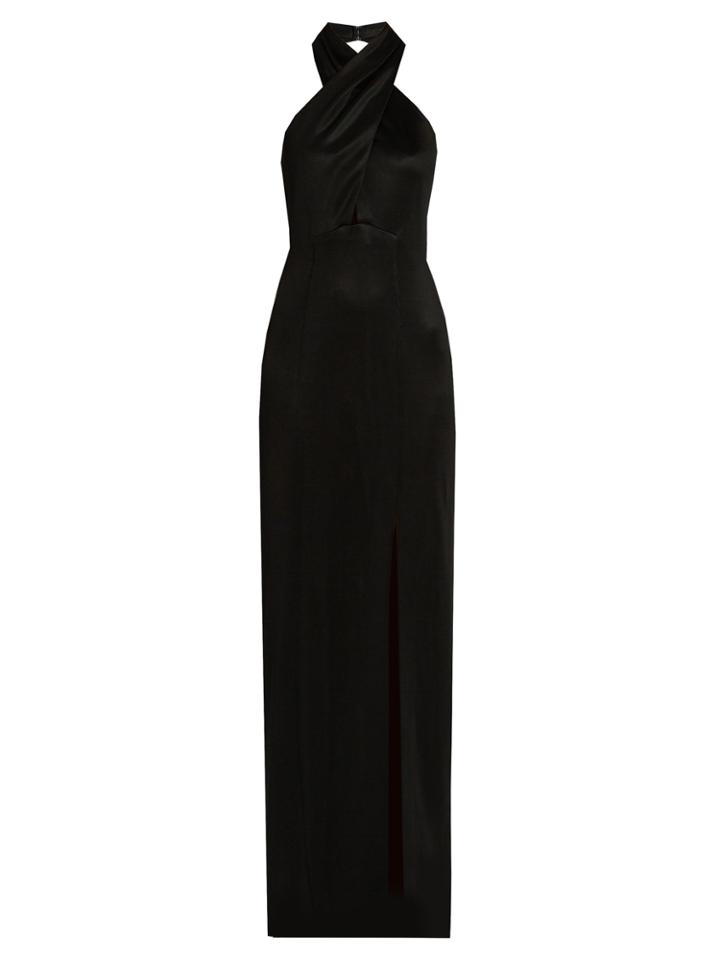 Galvan Halterneck Jersey-knit Gown