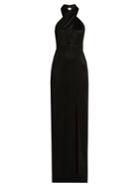 Galvan Halterneck Jersey-knit Gown