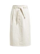 Matchesfashion.com Lemaire - High Rise Pleated Waist Denim Skirt - Womens - Ivory