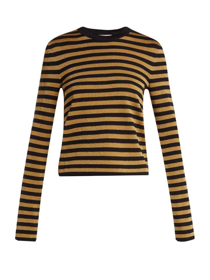 Saint Laurent Striped Long-sleeve Sweater