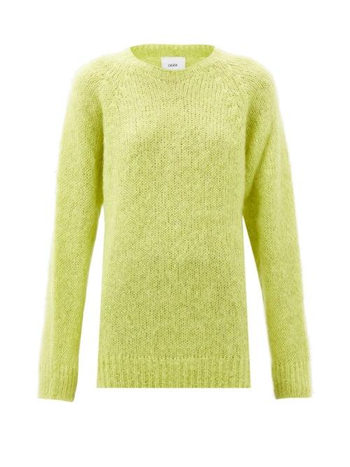 Matchesfashion.com Erdem - Bartley Mohair-blend Sweater - Womens - Yellow