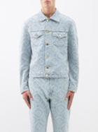 Casablanca - Monogram-jacquard Denim Jacket - Mens - Denim