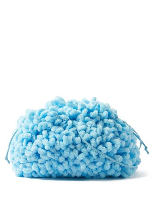 Bottega Veneta - Mini Pouch Chenille Clutch - Womens - Blue